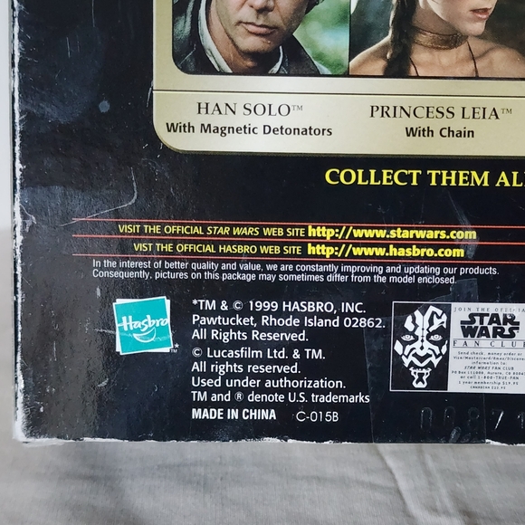 Star Wars 12" Inch Princess Leia with Chain Power of the Force 1999 NIB - Picture 9 of 11